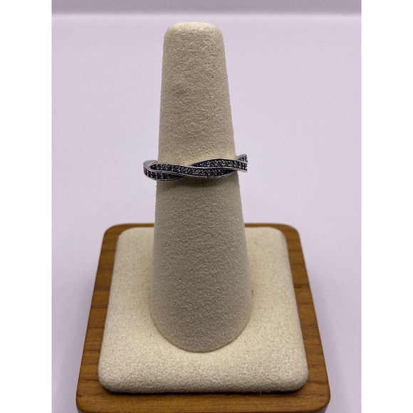 Authentic Pandora Ring Twist Of Fate Sterling Silver ring 190892CZ Size 7 - Picture 1 of 4